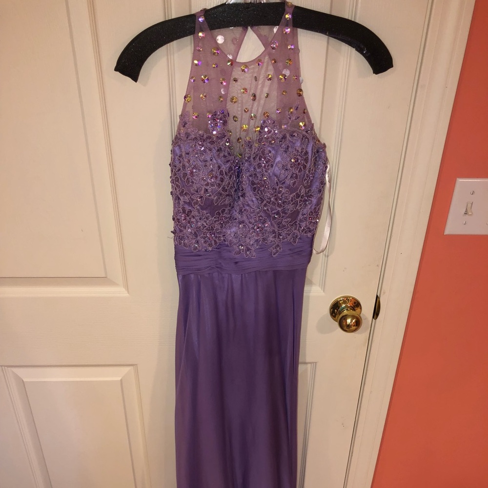 Purple flowy dress